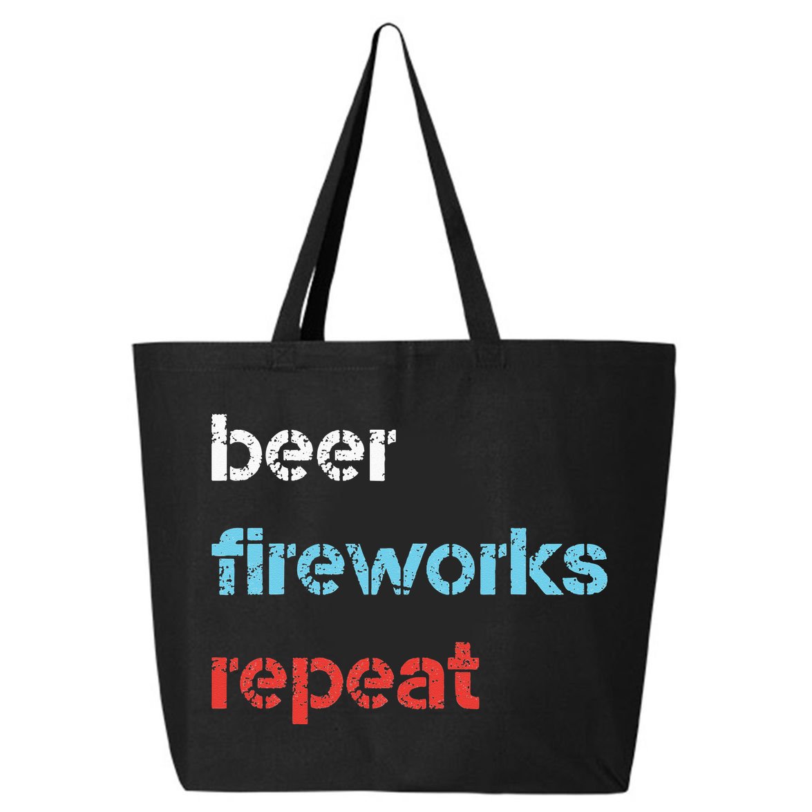 Beer Fireworks Repeat 4Th Of July Beer Drinking 25L Jumbo Tote