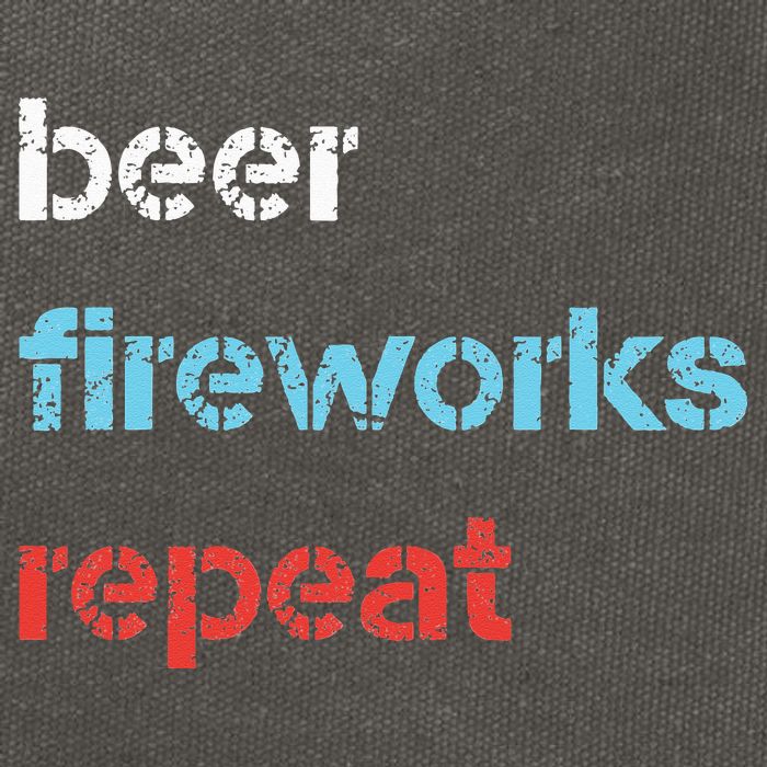 Beer Fireworks Repeat 4Th Of July Beer Drinking Cotton Canvas Backpack