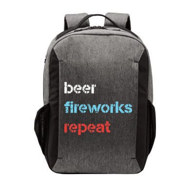 Beer Fireworks Repeat 4Th Of July Beer Drinking Vector Backpack