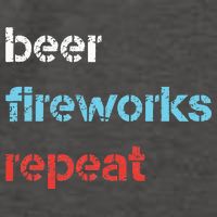 Beer Fireworks Repeat 4Th Of July Beer Drinking Vector Backpack