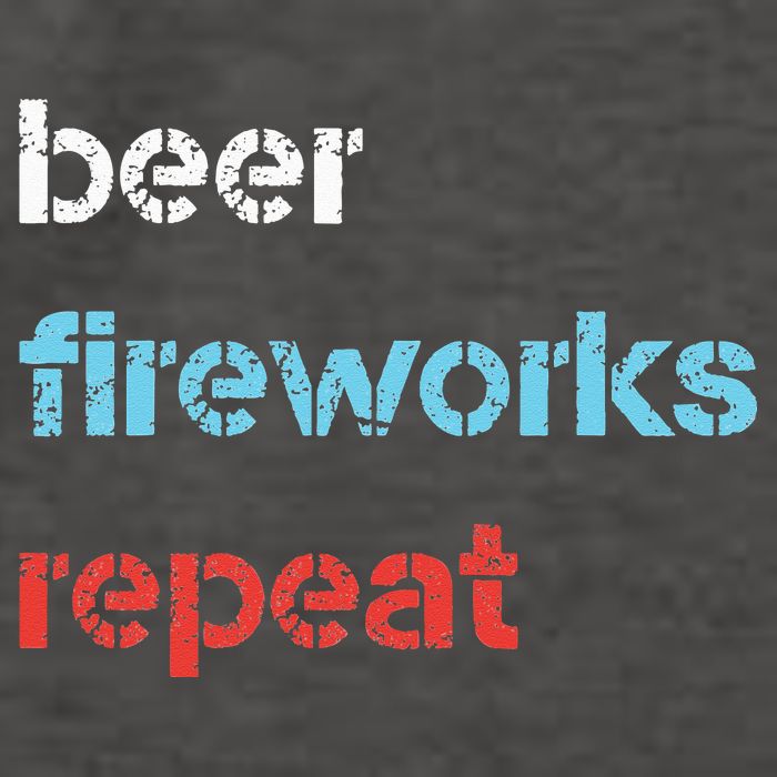 Beer Fireworks Repeat 4Th Of July Beer Drinking Vector Backpack