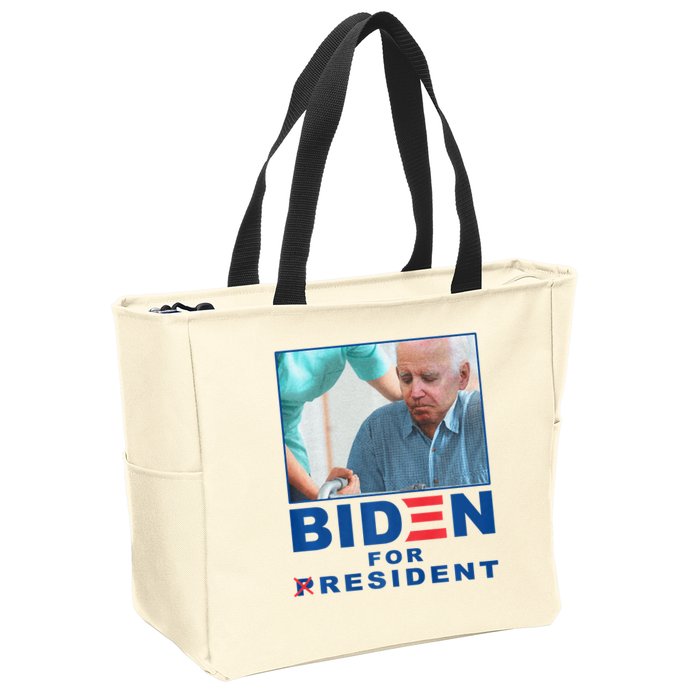 Biden For Resident Funny Biden Nursing Zip Tote Bag