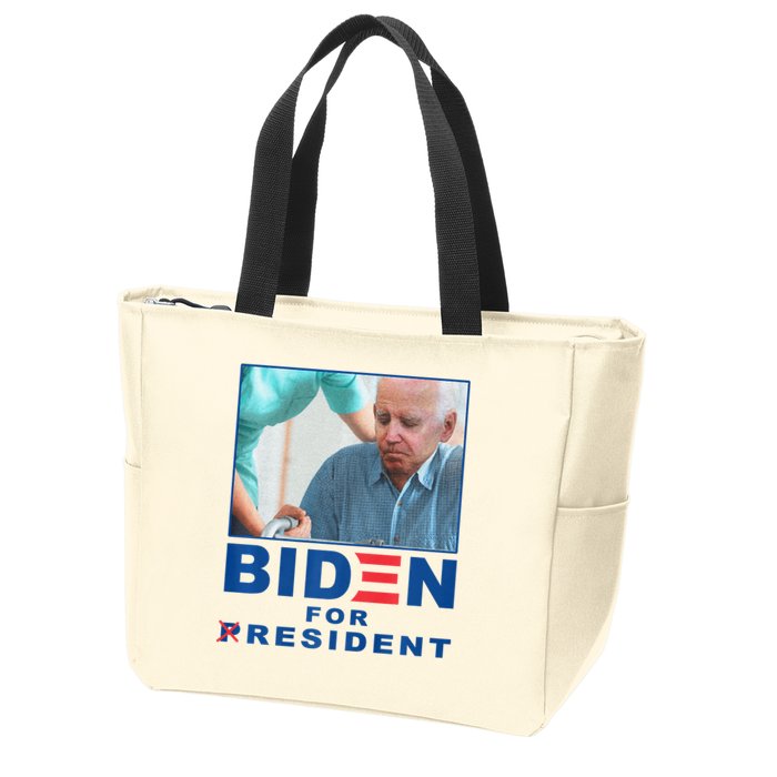 Biden For Resident Funny Biden Nursing Zip Tote Bag