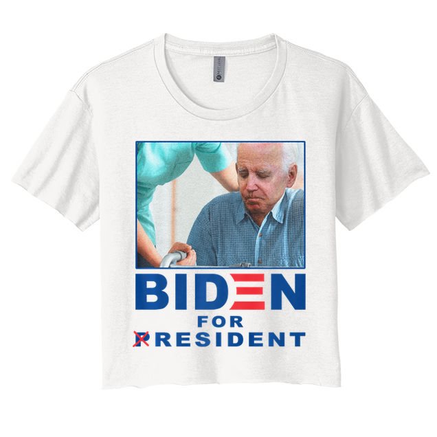 Biden For Resident Funny Biden Nursing Crop Top