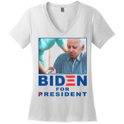 Biden For Resident Funny Biden Nursing Women's V-Neck T-Shirt