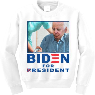 Biden For Resident Funny Biden Nursing Kids Sweatshirt