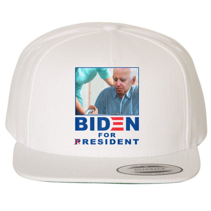 Biden For Resident Funny Biden Nursing Wool Snapback Cap