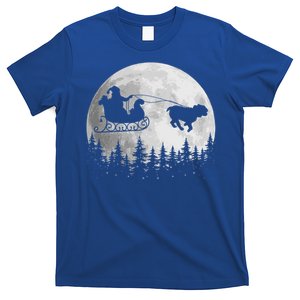 Bulldog Funny Reindeer Christmas Moon Santa Dog Gift T-Shirt