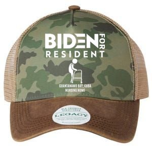 Biden For Resident At Guantanamo Bay Cuba Nursing Home Legacy Tie Dye Trucker Hat