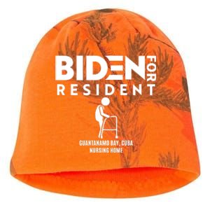 Biden For Resident At Guantanamo Bay Cuba Nursing Home Kati - Camo Knit Beanie