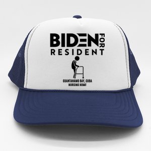 Biden For Resident At Guantanamo Bay Cuba Nursing Home Trucker Hat