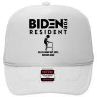 Biden For Resident At Guantanamo Bay Cuba Nursing Home High Crown Mesh Back Trucker Hat