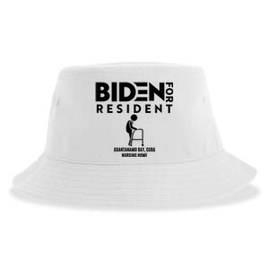 Biden For Resident At Guantanamo Bay Cuba Nursing Home Sustainable Bucket Hat