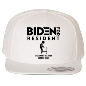 Biden For Resident At Guantanamo Bay Cuba Nursing Home Wool Snapback Cap