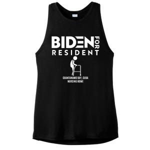 Biden For Resident At Guantanamo Bay Cuba Nursing Home Ladies PosiCharge Tri-Blend Wicking Tank