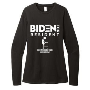 Biden For Resident At Guantanamo Bay Cuba Nursing Home Womens CVC Long Sleeve Shirt