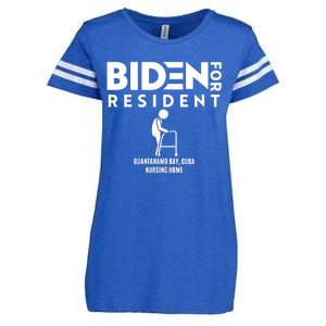 Biden For Resident At Guantanamo Bay Cuba Nursing Home Enza Ladies Jersey Football T-Shirt