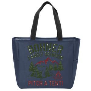 Bohner Family Reunion Pitch A Tent Zip Tote Bag