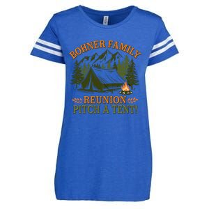 Bohner Family Reunion Pitch A Tent Enza Ladies Jersey Football T-Shirt