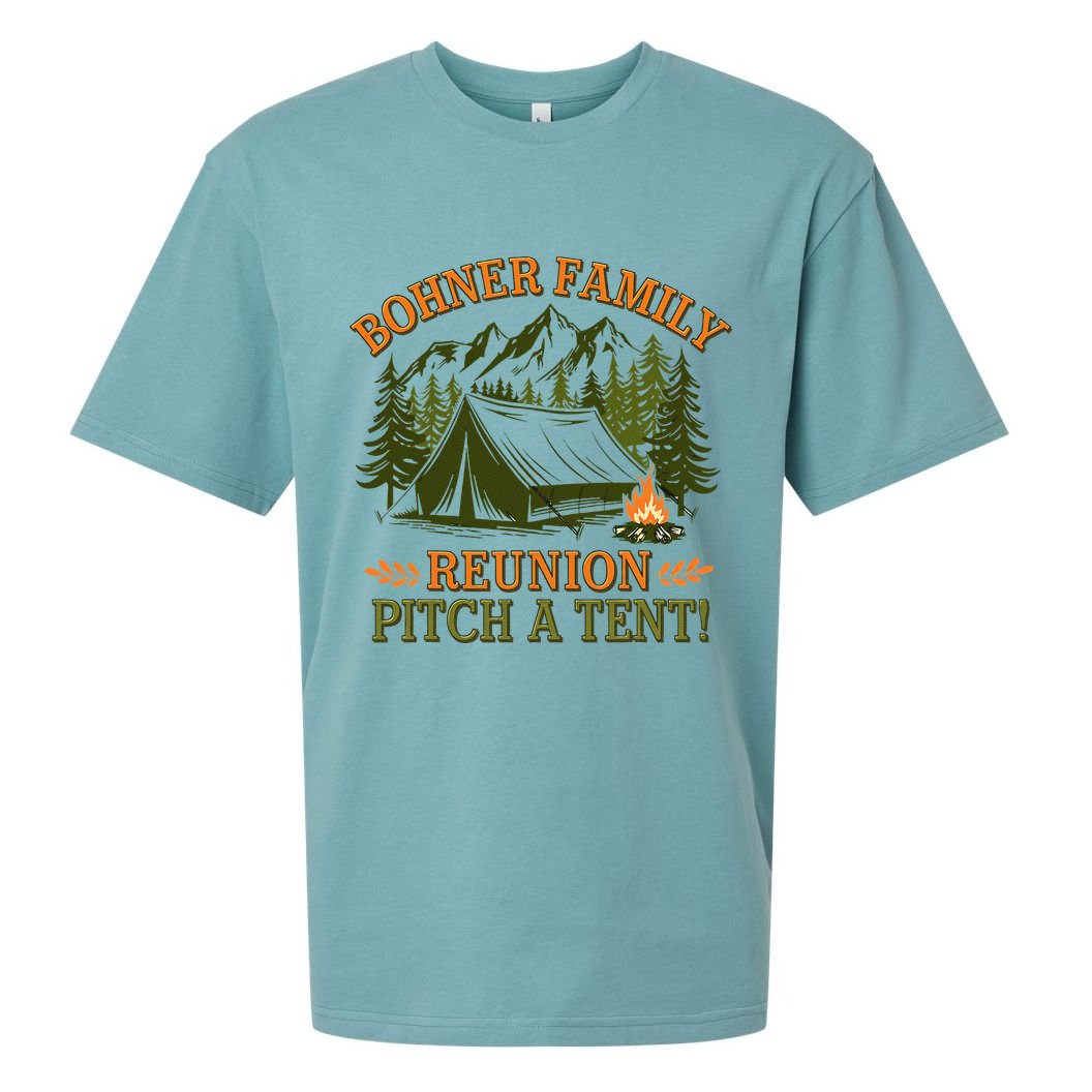 Bohner Family Reunion Pitch A Tent Sueded Cloud Jersey T-Shirt