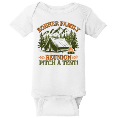 Bohner Family Reunion Pitch A Tent Baby Bodysuit