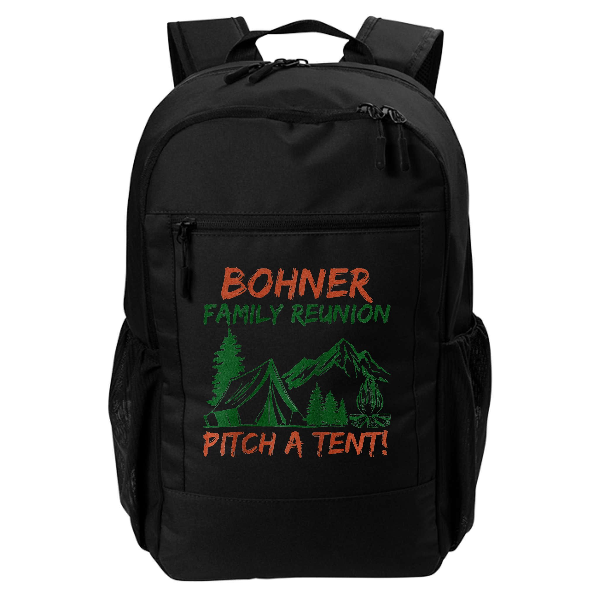 Bohner Family Reunion Pitch A Tent Raglan Gift Backpack