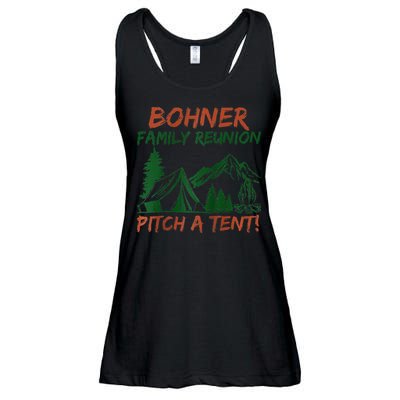 Bohner Family Reunion Pitch A Tent Raglan Gift Ladies Essential Flowy Tank