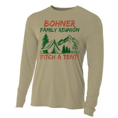 Bohner Family Reunion Pitch A Tent Raglan Gift Cooling Performance Long Sleeve Crew