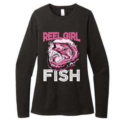 Bass FishingShirt Reel Girl Fish Funny Fisher Womens CVC Long Sleeve Shirt