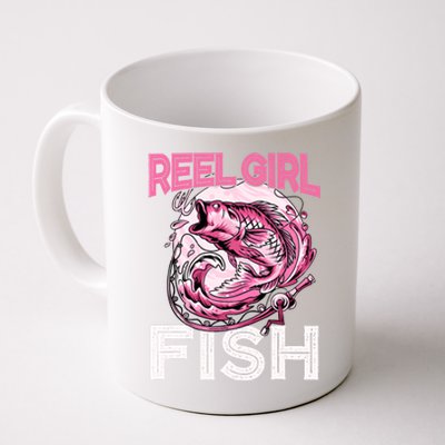 Bass FishingShirt Reel Girl Fish Funny Fisher Coffee Mug