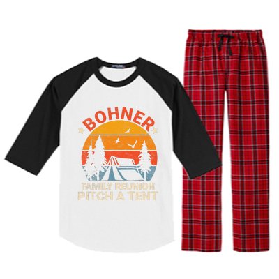 Bohner Family Reunion Pitch A Tent Retro Vintage Raglan Sleeve Pajama Set