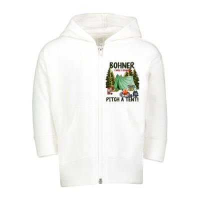 Bohner Family Reunion Pitch A Tent Vintage Toddler Zip Fleece Hoodie