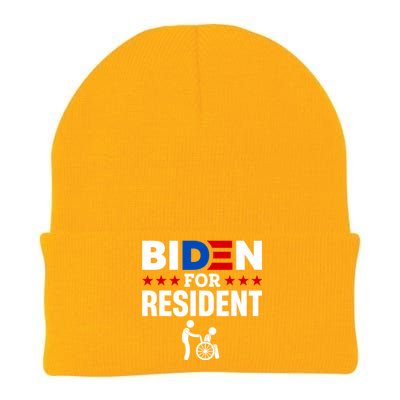 Biden For Resident Funny Anti Biden Knit Cap Winter Beanie