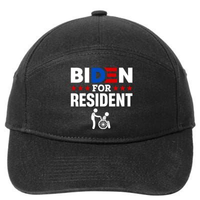 Biden For Resident Funny Anti Biden 7-Panel Snapback Hat