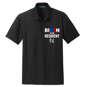 Biden For Resident Funny Anti Biden Dry Zone Grid Polo