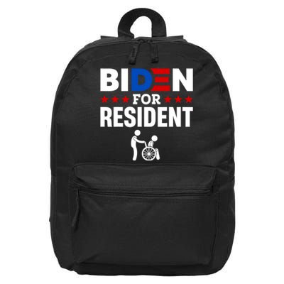 Biden For Resident Funny Anti Biden 16 in Basic Backpack