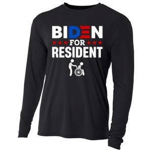 Biden For Resident Funny Anti Biden Cooling Performance Long Sleeve Crew