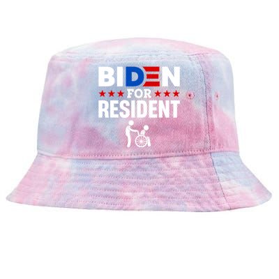 Biden For Resident Funny Anti Biden Tie-Dyed Bucket Hat