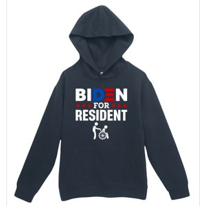 Biden For Resident Funny Anti Biden Urban Pullover Hoodie