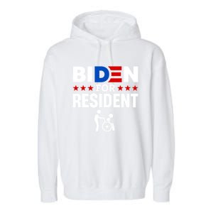 Biden For Resident Funny Anti Biden Garment-Dyed Fleece Hoodie