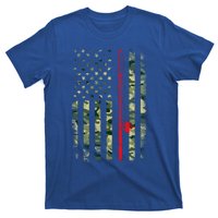 Bass Fishing Rod Camouflage American Flag Fisher Gift Great Gift T-Shirt