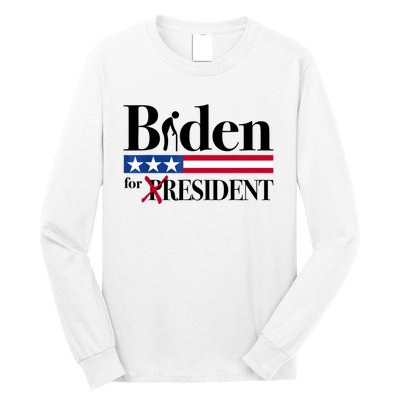 Biden For Resident Funny Anti Biden Long Sleeve Shirt