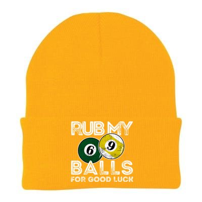 Billiards Funny Rub My Balls For Good Luck Gift Knit Cap Winter Beanie