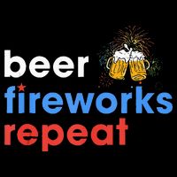 Beer Fireworks Repeat Funny 4th Of July Beer Lovers Gifts Cooling Performance Crew T-Shirt