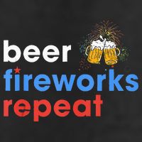 Beer Fireworks Repeat Funny 4th Of July Beer Lovers Gifts 11oz C Handle Ceramic Mug