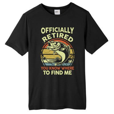 Bass Fish Retire Retirement Funny Grandpa Fishing Tall Fusion ChromaSoft Performance T-Shirt