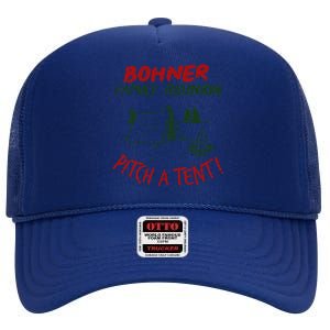 Bohner Family Reunion Pitch A Tent Family Matching High Crown Mesh Back Trucker Hat