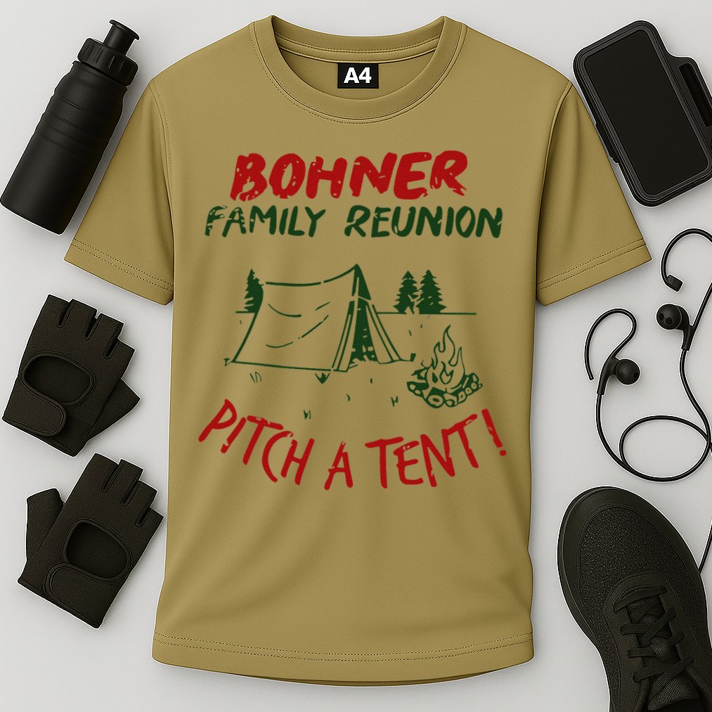 Bohner Family Reunion Pitch A Tent Family Matching Cooling Performance Crew T-Shirt