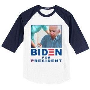 Biden For Resident Funny Biden Nursing Baseball Sleeve Shirt