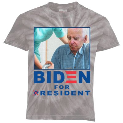 Biden For Resident Funny Biden Nursing Kids Tie-Dye T-Shirt